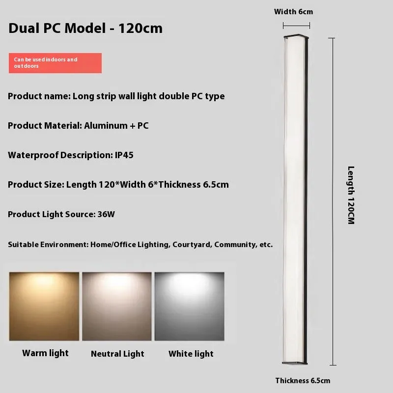 Modern outdoor wall lamp for villa hotel courtyard entrance lighting in multiple sizes.