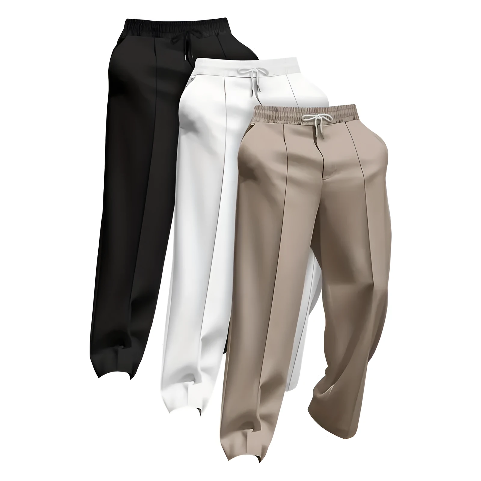 Men's loose fit fire retardant trousers in a linen corduroy fabric, shown in a solid colour from a multi-pack.