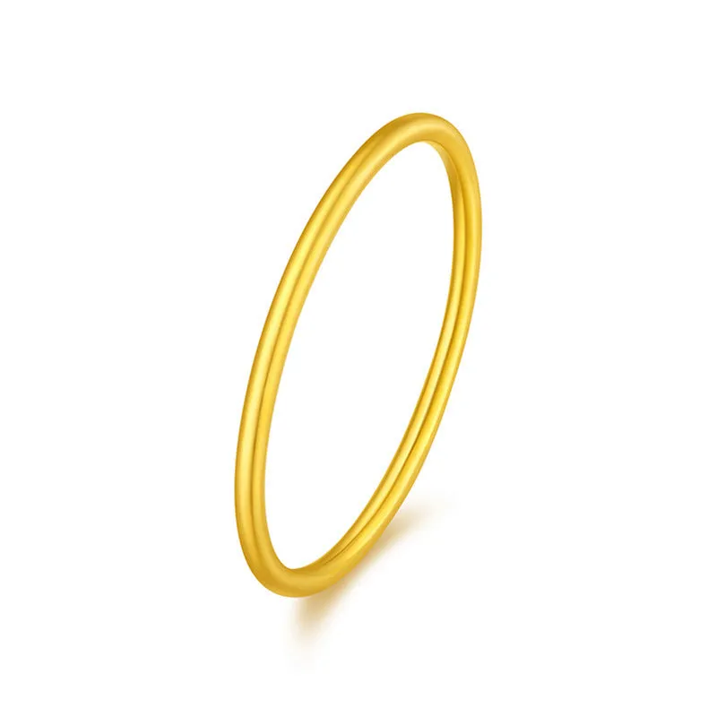 Simple brass gold plated women's bracelet ring showing matte, glossy and twist design options