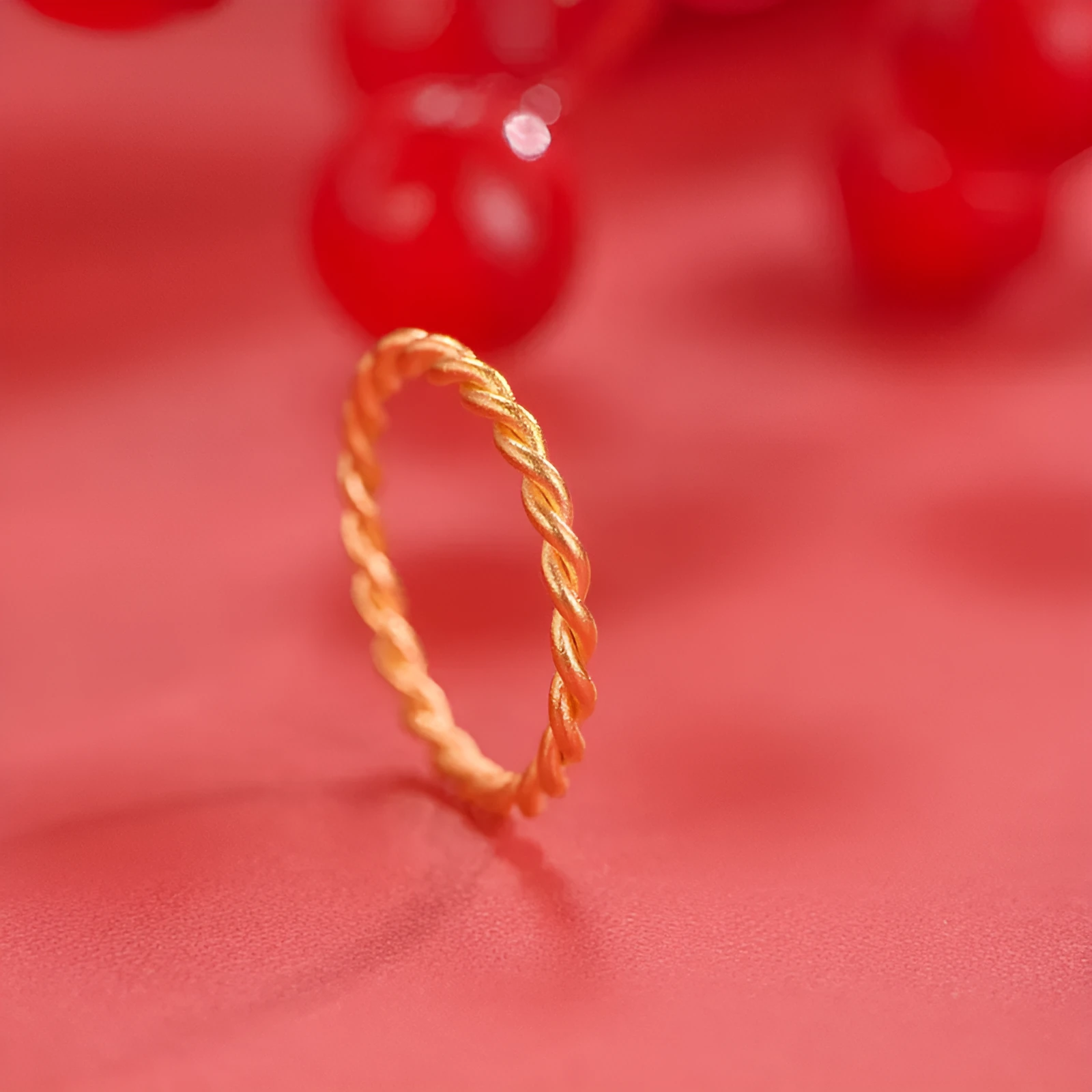 Simple brass gold plated women's bracelet ring showing matte, glossy and twist design options