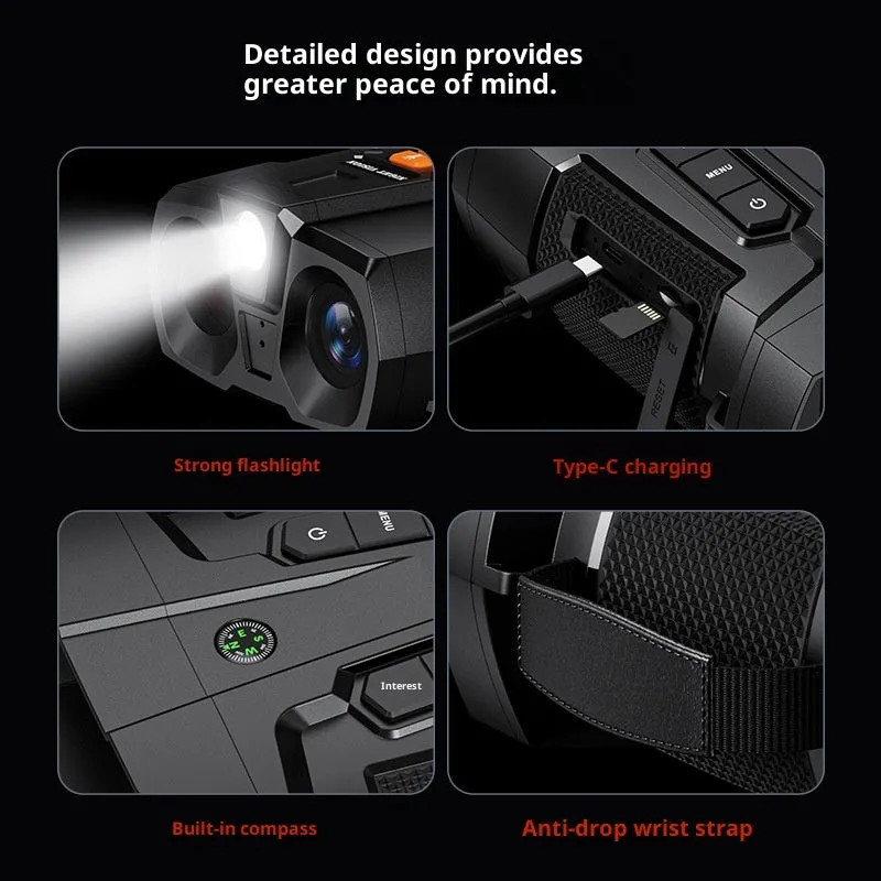Night vision device with 4.5 inch screen telescopic lens and 32GB memory card outdoor use