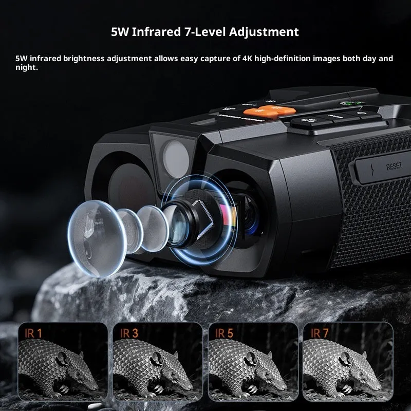 Night vision device with 4.5 inch screen telescopic lens and 32GB memory card outdoor use