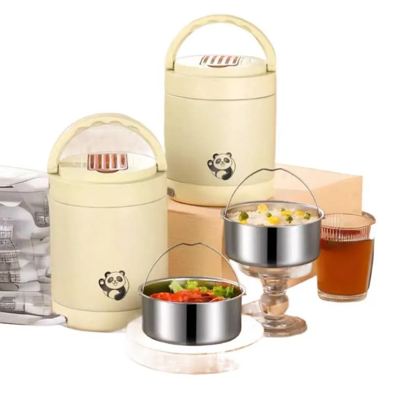 Stainless steel electric heated lunch box with Nordic style design in 1.8L capacity