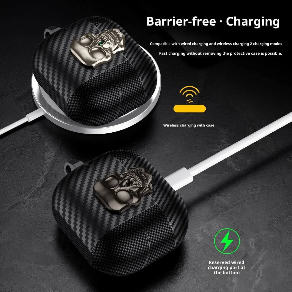 Carbon fibre Bluetooth earphone case with lock buckle for Samsung Buds3 to Buds3pro in black, bronze, gray, gold