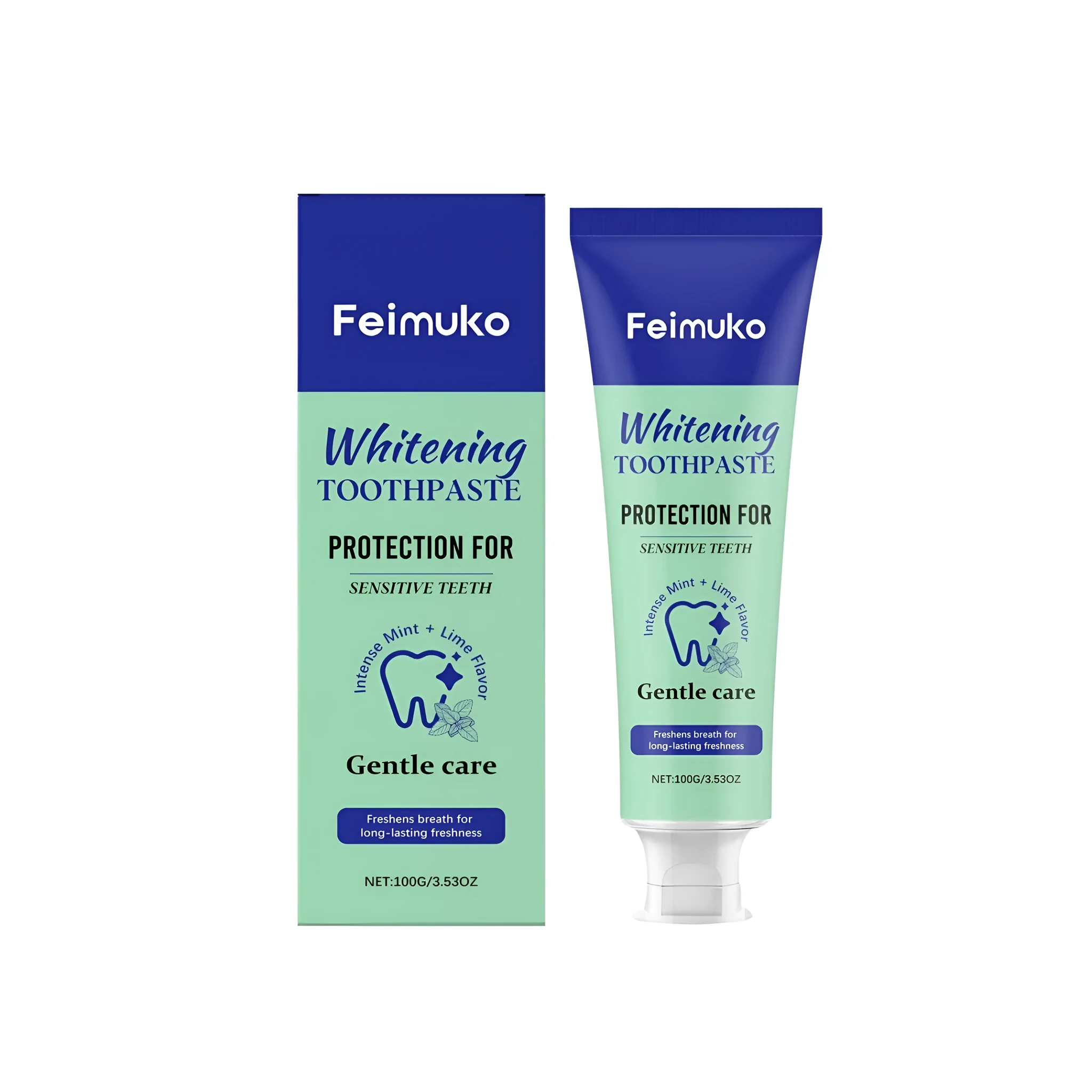 Bright White stain-removing toothpaste 100g tube with natural lemon and aloe vera