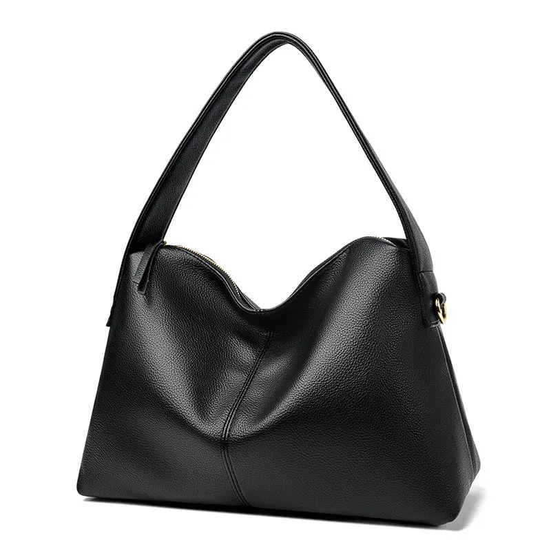 Simple women's crossbody bag in soft PU with stitching detail, available in five colours, size 37x14x23cm