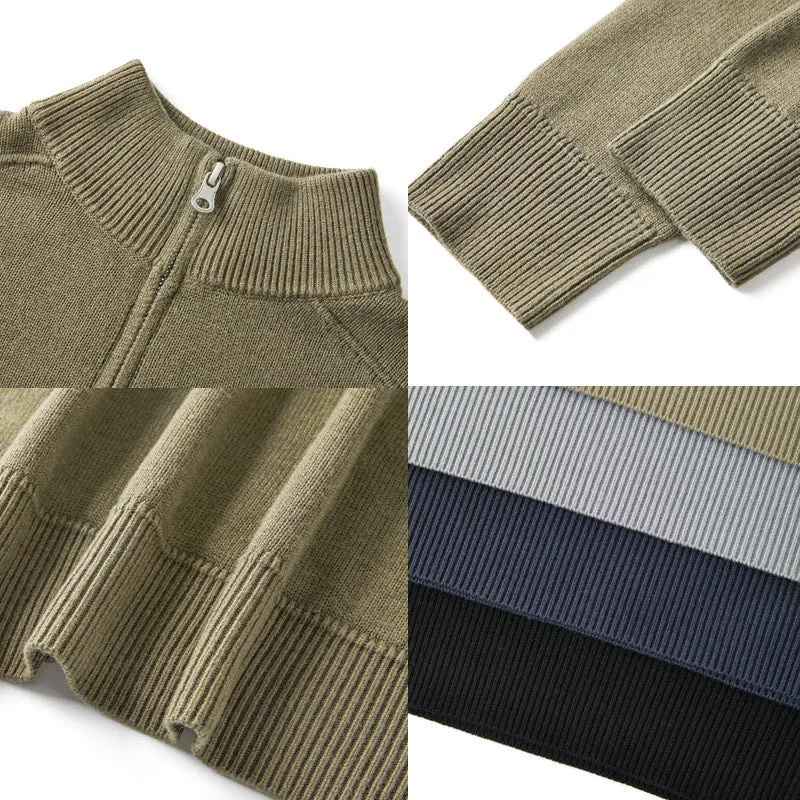 Men's slim fit wool pullover sweater in six colour options with long sleeves