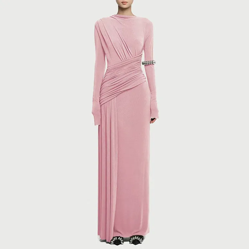 Women's solid colour polyester pencil dress in brown, black, pink, red, green colours, sizes S to XL