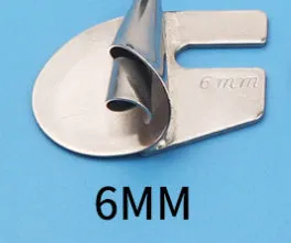 Manual spiral edge folder for towel tubes, metal construction, available in 3mm to 10mm sizes