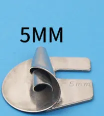 Manual spiral edge folder for towel tubes, metal construction, available in 3mm to 10mm sizes