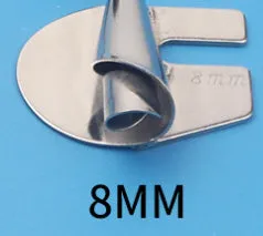 Manual spiral edge folder for towel tubes, metal construction, available in 3mm to 10mm sizes