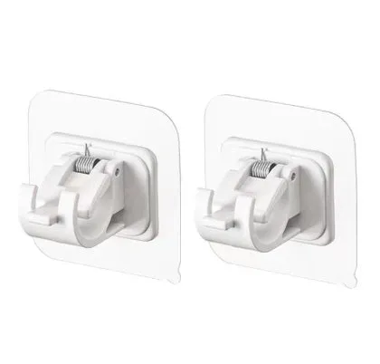 Acrylic no-drill adhesive hook in modern minimalist single-hook design, black finish