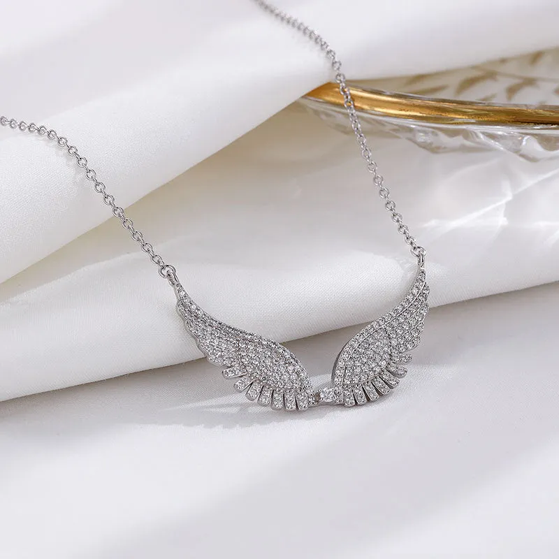 Silver gray 925 silver pendant necklace collarbone chain with creative pendant design for women