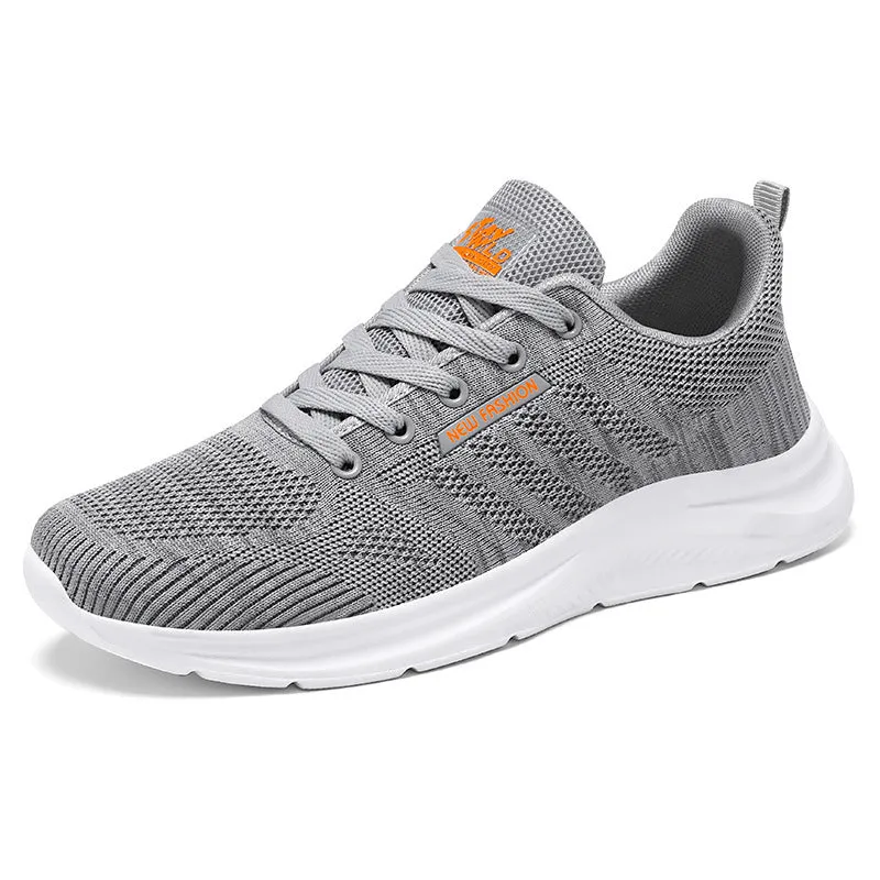 Unisex mesh upper casual trainers in solid colour, available in black, grey, and pink, sizes 36-44