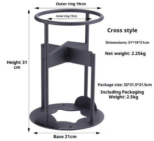 Manual wood splitting tool with high carbon steel blade, wall-mountable design, camping wood chopper in 41cm size