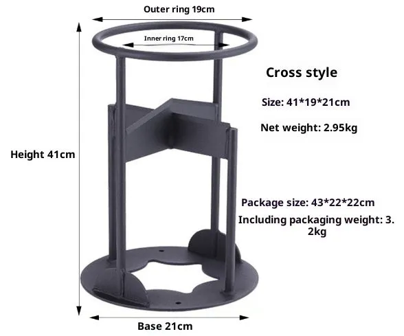 Manual wood splitting tool with high carbon steel blade, wall-mountable design, camping wood chopper in 41cm size