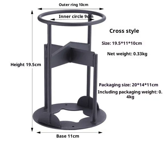 Manual wood splitting tool with high carbon steel blade, wall-mountable design, camping wood chopper in 41cm size