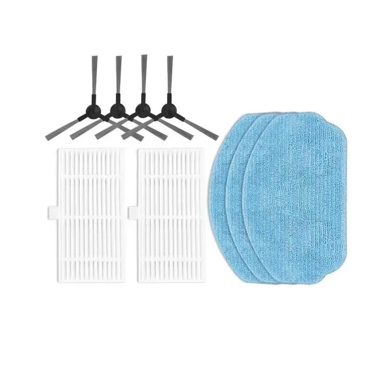 Haier TL30U1 replacement set with side brush, filter, cloth, and small yellow brush on a white background.