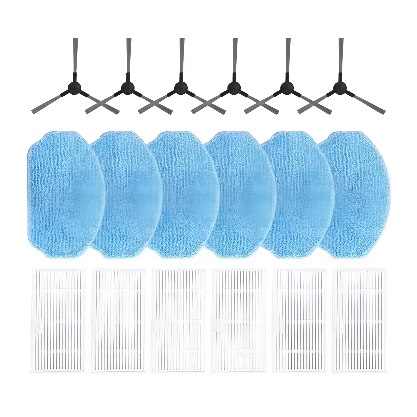 Haier TL30U1 replacement set with side brush, filter, cloth, and small yellow brush on a white background.