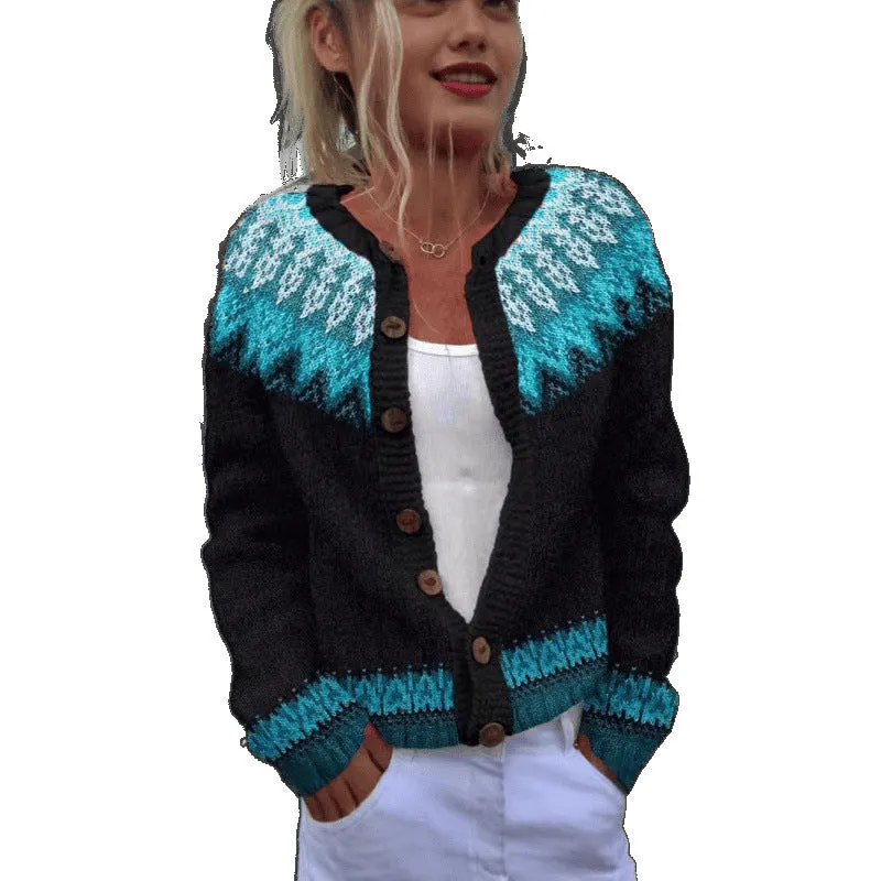 Yellow women's knitted cardigan coat with a raised 3D pattern, shown unbuttoned.