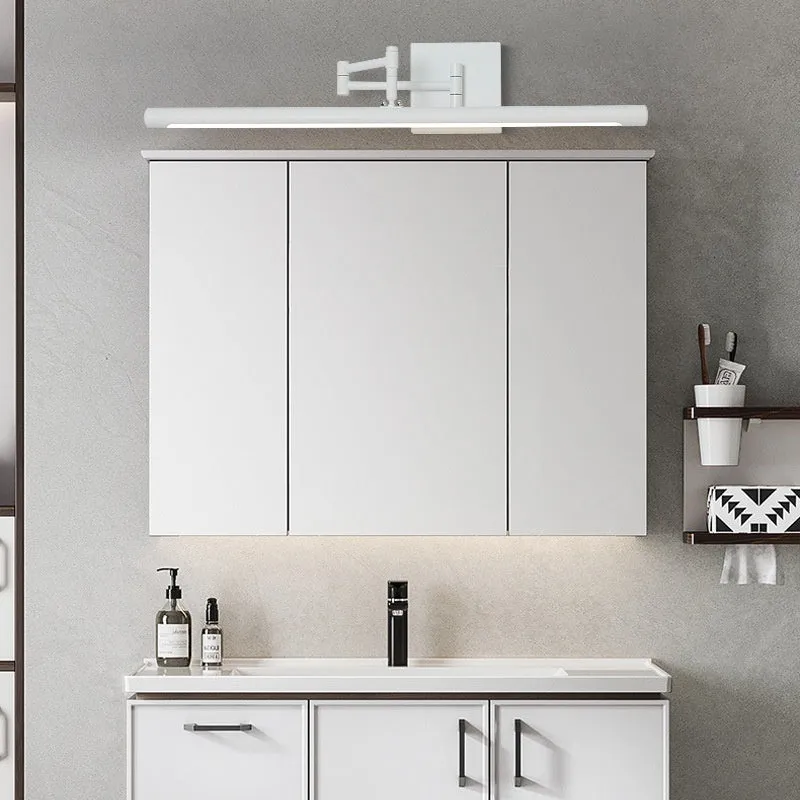 LED bathroom mirror cabinet with integrated lighting in modern simple design
