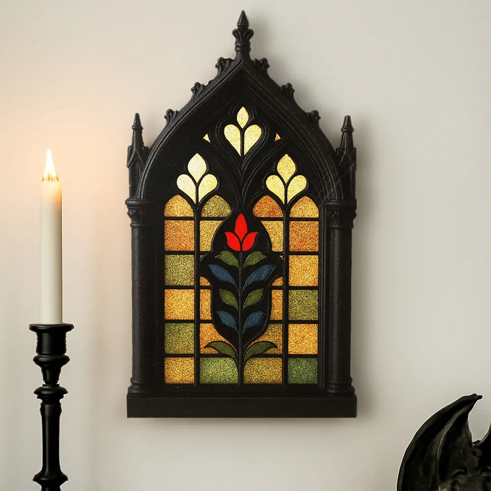 Black wooden Gothic style wall mounted storage rack decoration in three size options