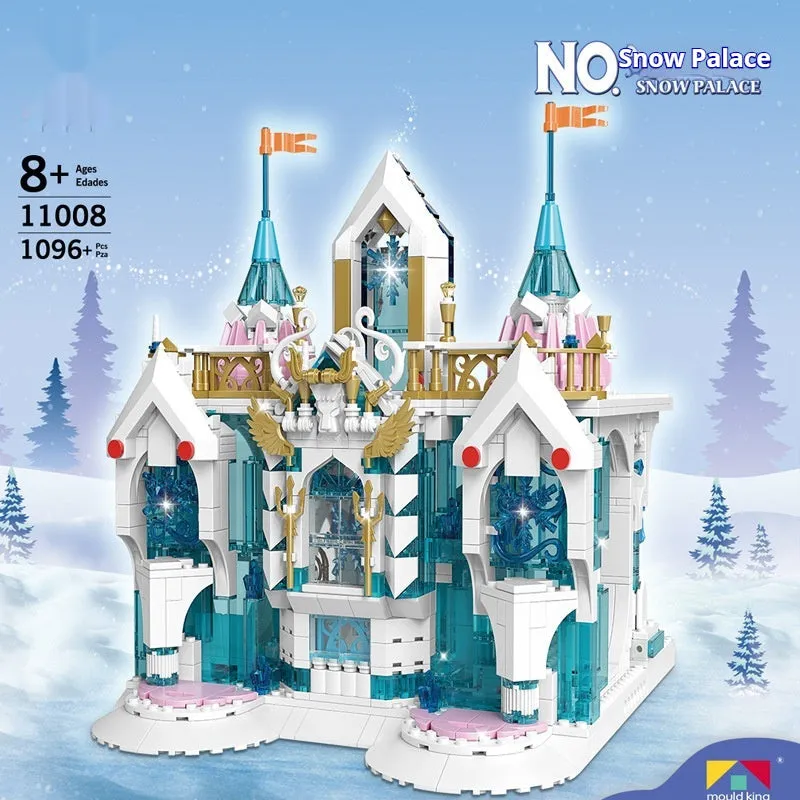 Park roller coaster assembled model building blocks toy made of small particle plastic blocks in a colourful display