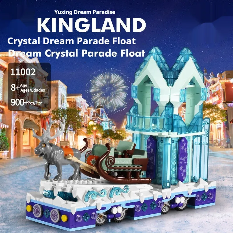 Park roller coaster assembled model building blocks toy made of small particle plastic blocks in a colourful display