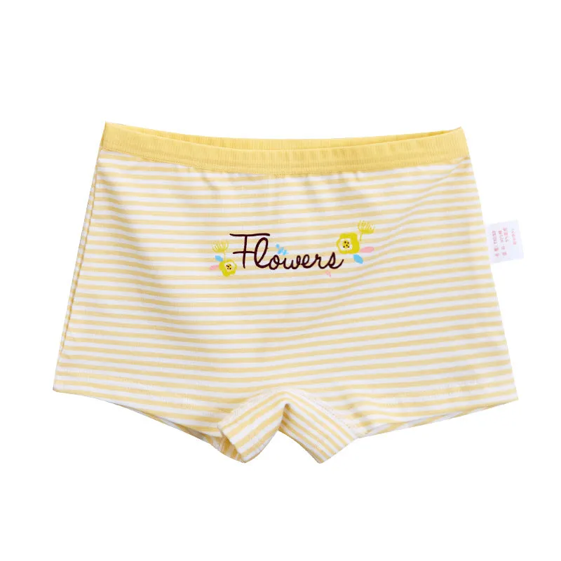 Girls' pure cotton underwear shorts set in 4 pairs, available for heights 110-170cm, cotton fabric