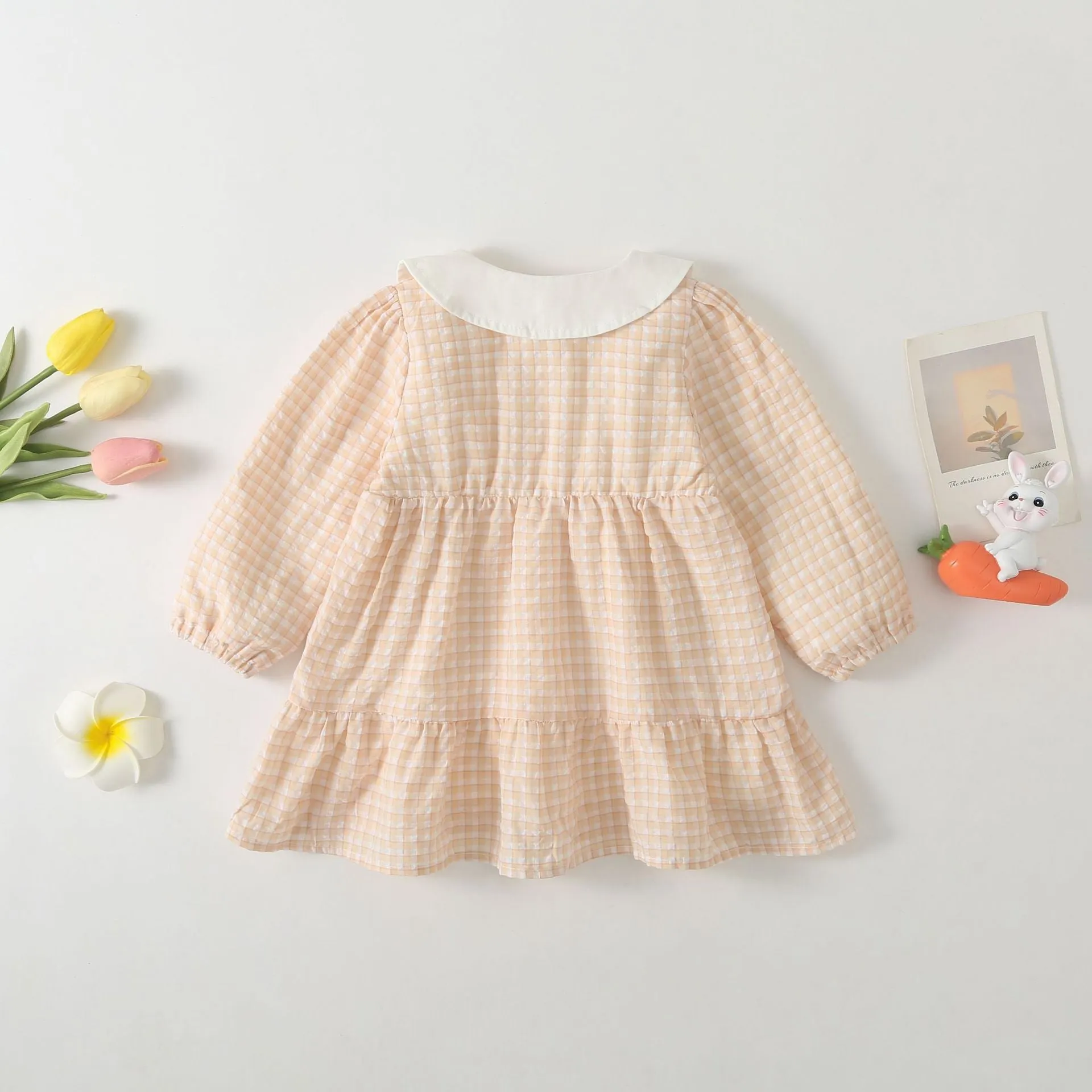 Infant baby cute outdoor top in pink, cotton cartoon print, suitable for height 66cm to 90CM
