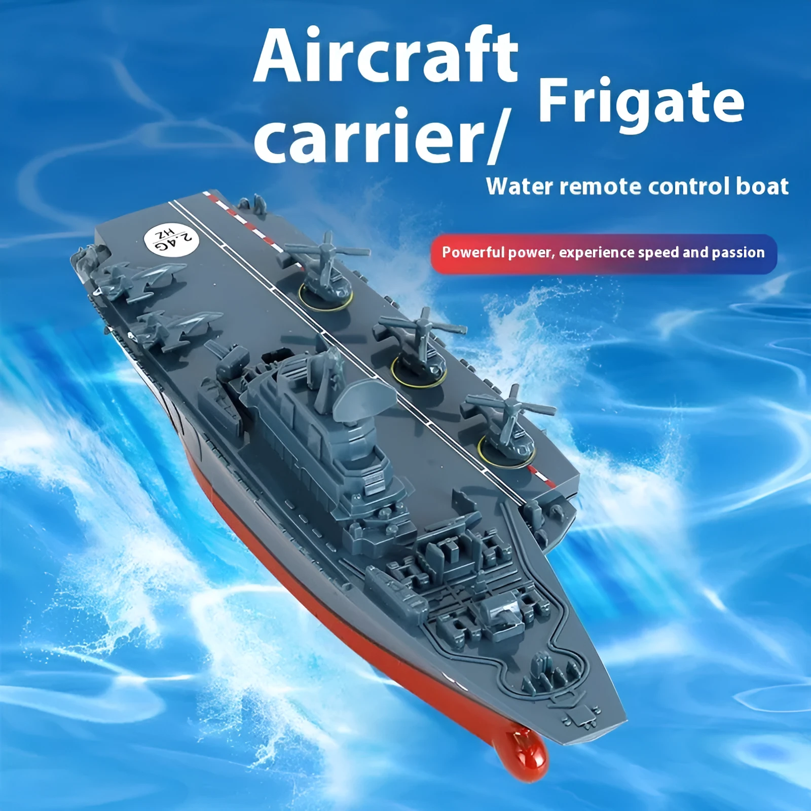 Remote control mini carrier frigate plastic toy in gray for infant hand-eye coordination development