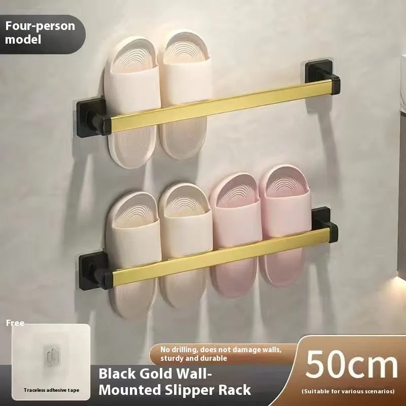 Nordic style carbon steel wall-mounted slipper rack with a seat in a white finish