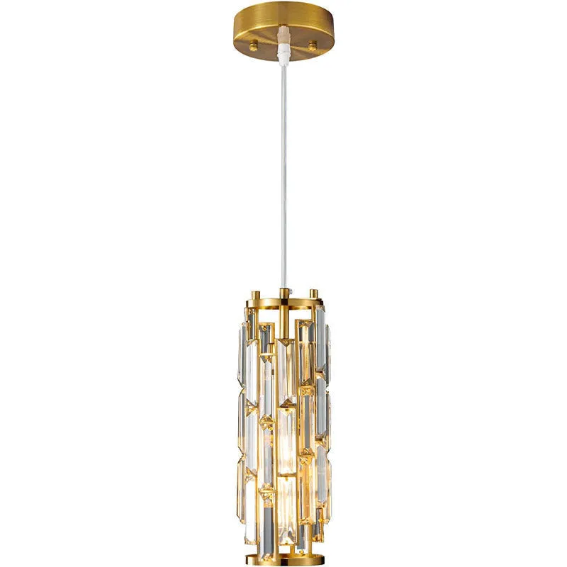 Industrial style LED single head droplight in black, chrome, or gold finish for bedside or restaurant lighting