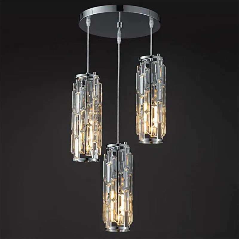Industrial style LED single head droplight in black, chrome, or gold finish for bedside or restaurant lighting