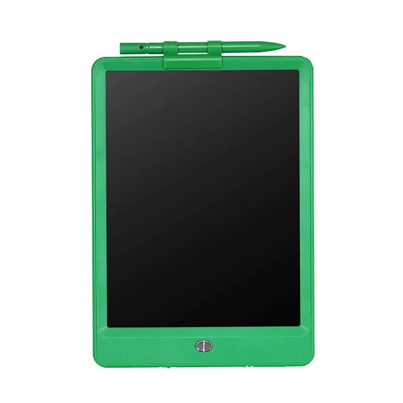 Children's 8.5 inch LCD handwriting board in blue with stylus, on a white background