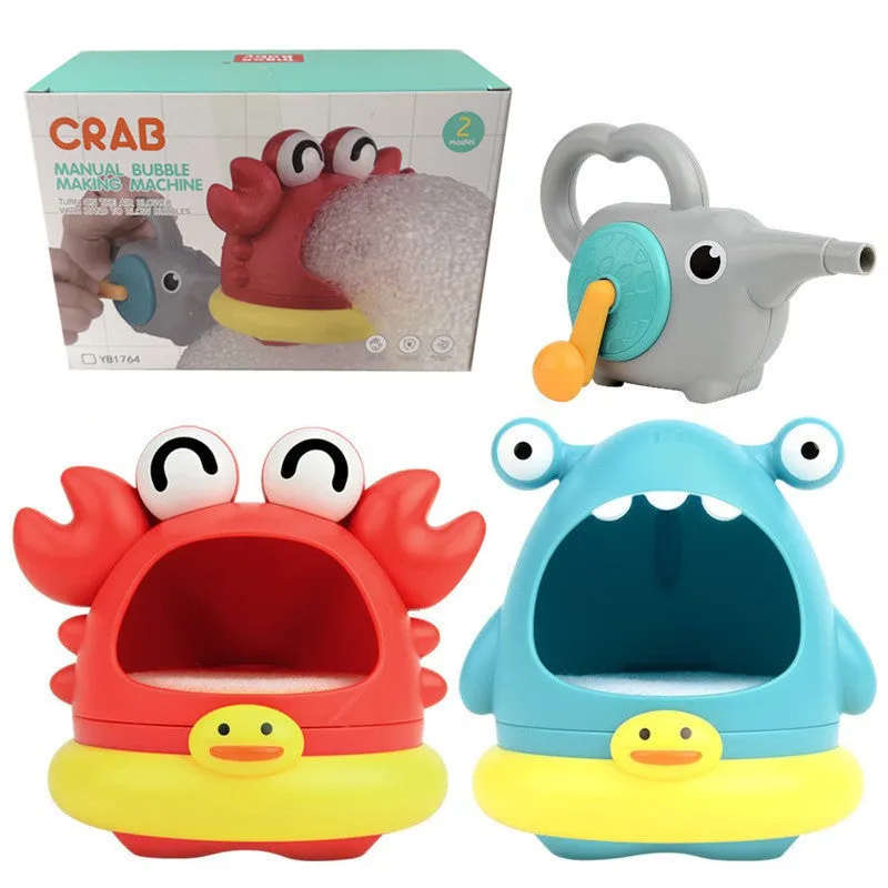 Shark bubble blowing machine bath toy for children aged 3-6 years plastic colour box set