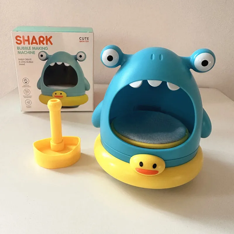 Shark bubble blowing machine bath toy for children aged 3-6 years plastic colour box set