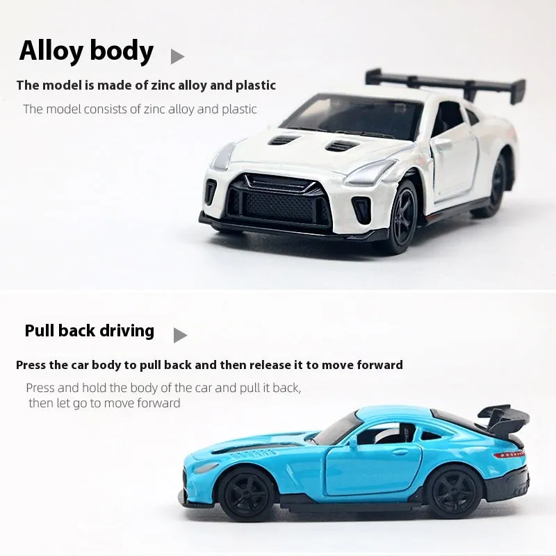 Mini alloy sports car model toy 1:50 scale random colour bagged pack for youth collectors