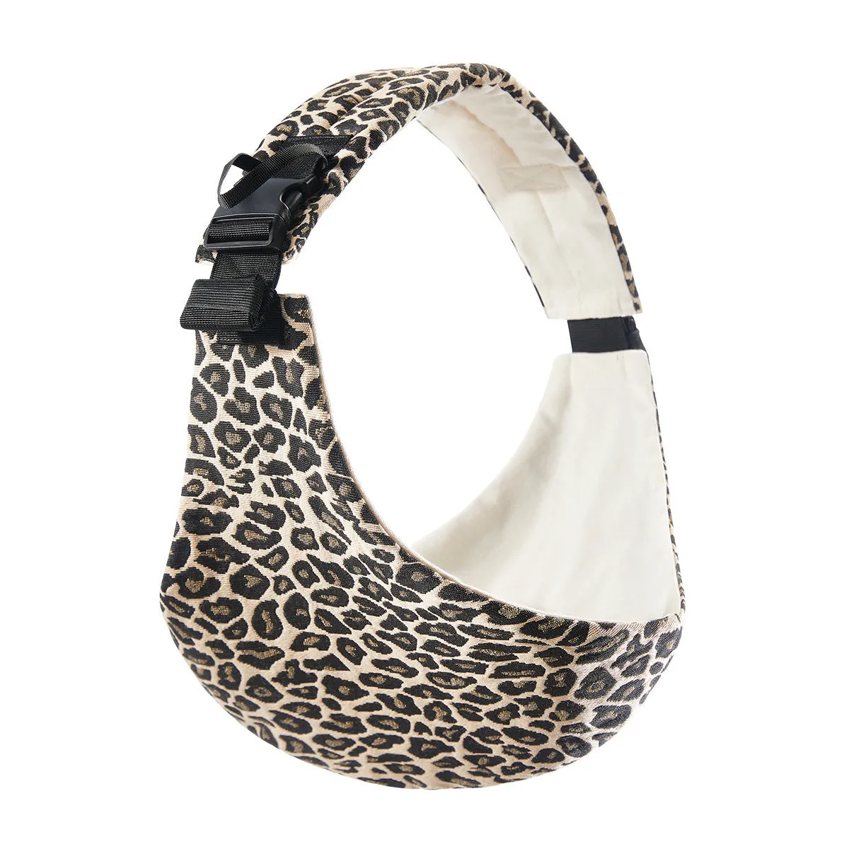Front-carrying polyester baby sling carrier in pure black colour with adjustable straps for infant carrying up to 20kg
