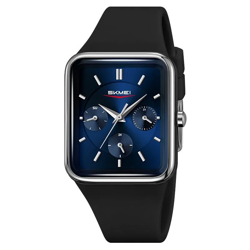 Square silicone waterproof digital watch for girls in multiple colour options