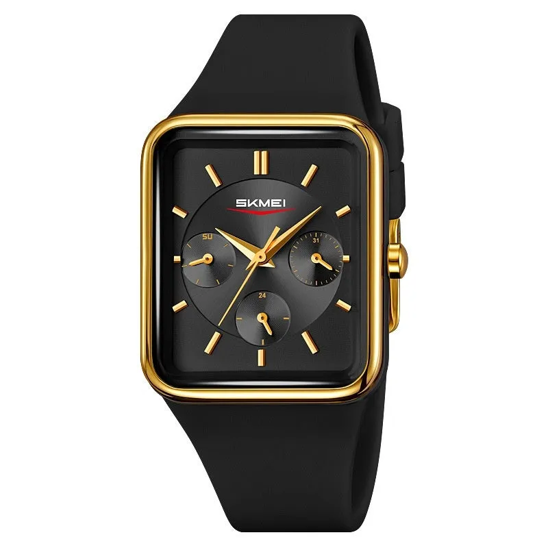 Square silicone waterproof digital watch for girls in multiple colour options