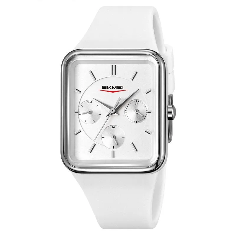 Square silicone waterproof digital watch for girls in multiple colour options