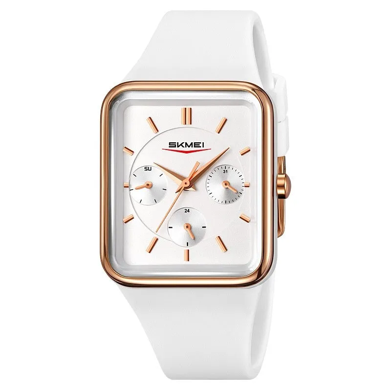 Square silicone waterproof digital watch for girls in multiple colour options