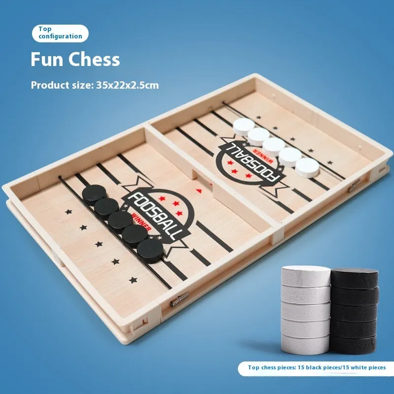 Wooden double battle catapult desktop board game with two players and catapult pieces