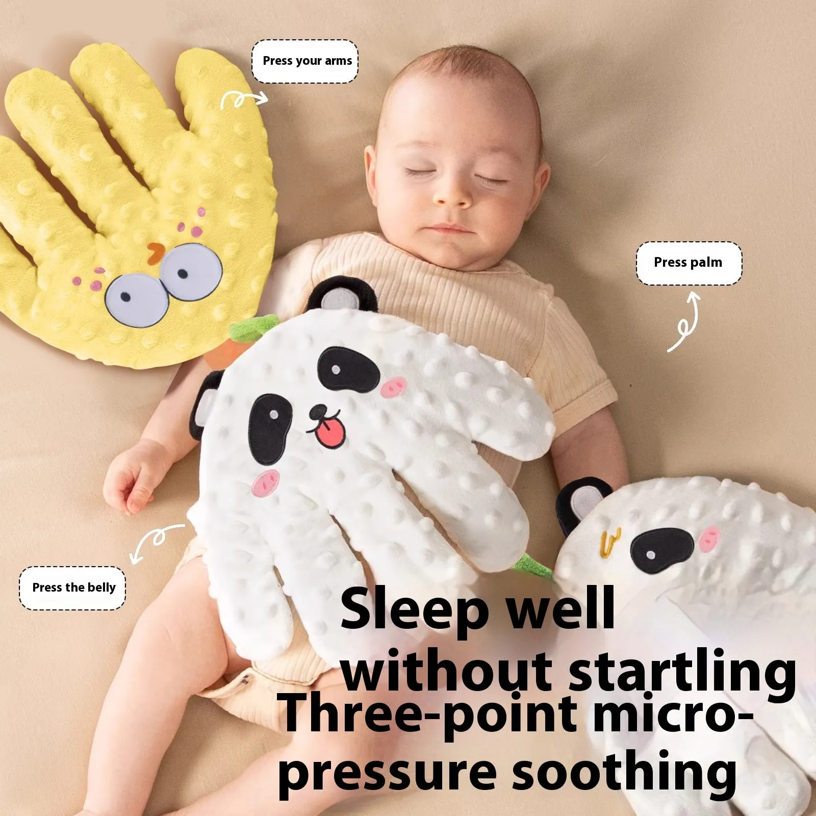 Electric pat shock big palm doll in yellow chick style with remote control and charging cable