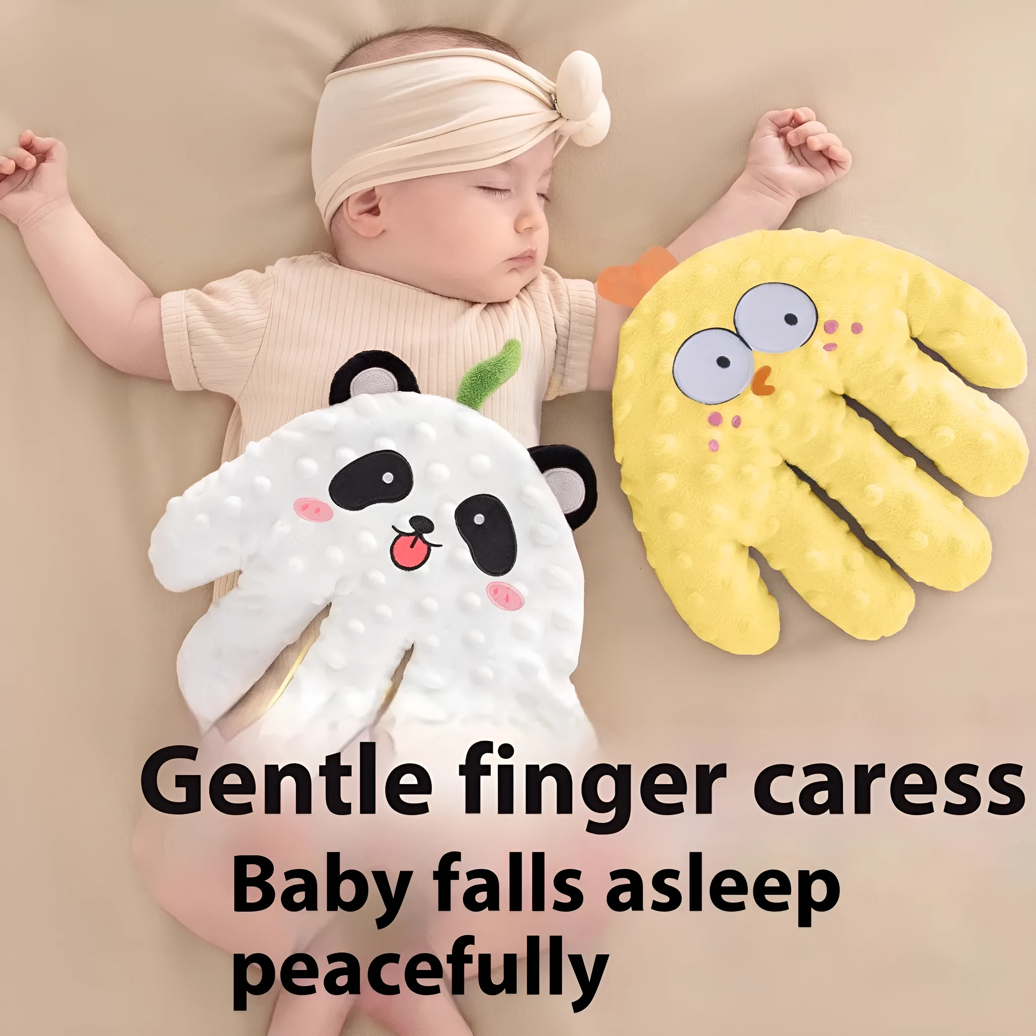 Electric pat shock big palm doll in yellow chick style with remote control and charging cable