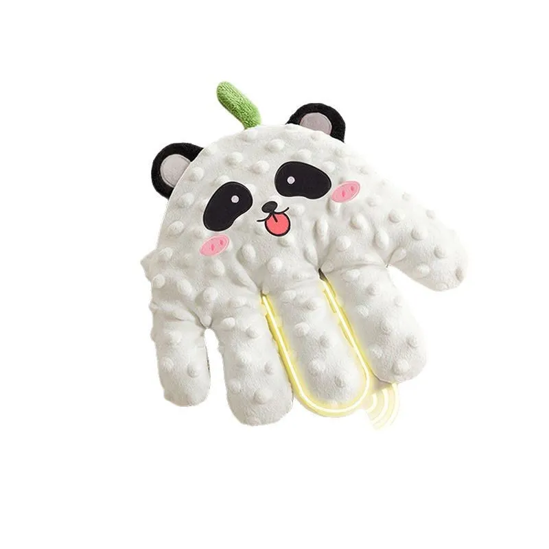 Electric pat shock big palm doll in yellow chick style with remote control and charging cable