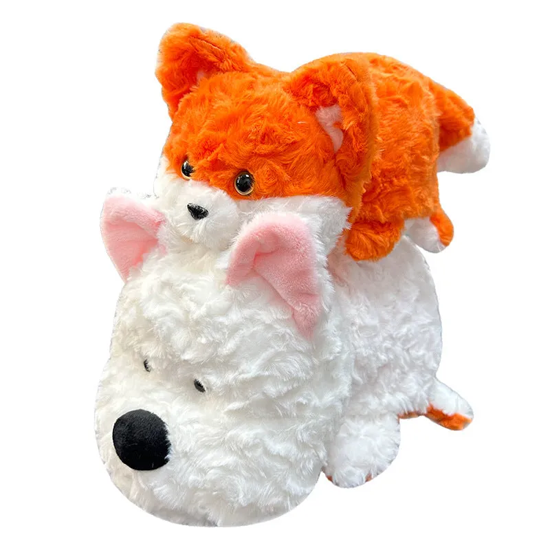 Creative transformation doll plush toy in cow horse colour, 18cm pendant height, multi-function design for teenagers