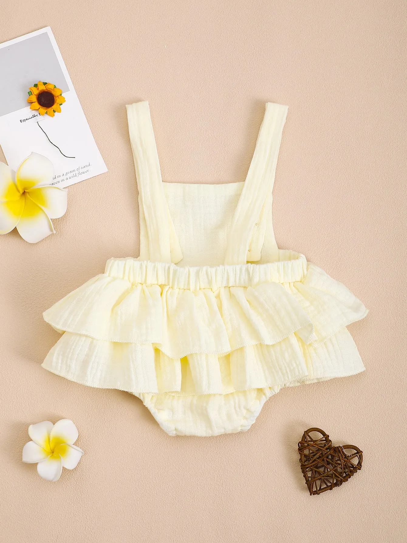 Baby cotton triangle jumpsuit sling dress in summer colours orange apricot white sleeveless hidden hook 0-18 months