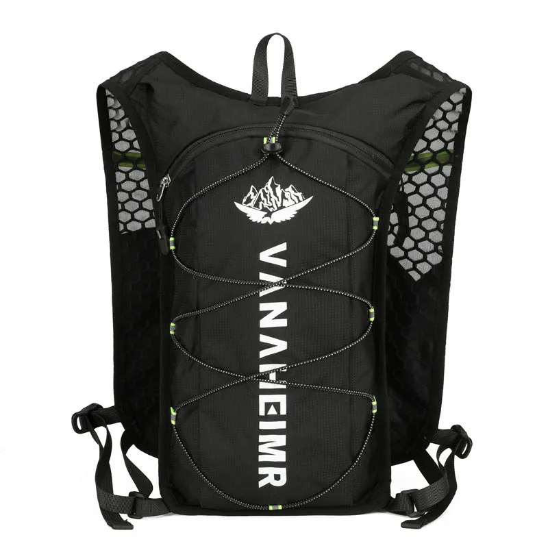 Cross-country cycling backpack in waterproof fabric with air pillow belt system